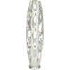 imageDeco 79 Aluminum Metal Decorative Vase Centerpiece Vase with Cut Out Designs Vase for Home Decoration 9quot x 5quot x 20quot BlackSilver