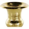imageDeco 79 Aluminum Metal Decorative Vase Goblet Inspired Hammered Centerpiece Vase Flower Vase for Home Decoration 9quot x 9quot x 13quot SilverGold