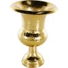 imageDeco 79 Aluminum Metal Decorative Vase Goblet Inspired Hammered Centerpiece Vase Flower Vase for Home Decoration 9quot x 9quot x 13quot SilverGold