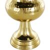 imageDeco 79 Aluminum Metal Decorative Vase Goblet Inspired Hammered Centerpiece Vase Flower Vase for Home Decoration 9quot x 9quot x 13quot SilverGold