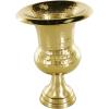imageDeco 79 Aluminum Metal Decorative Vase Goblet Inspired Hammered Centerpiece Vase Flower Vase for Home Decoration 9quot x 9quot x 13quot SilverGold
