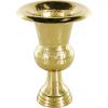 imageDeco 79 Aluminum Metal Decorative Vase Goblet Inspired Hammered Centerpiece Vase Flower Vase for Home Decoration 9quot x 9quot x 13quot SilverGold
