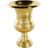 imageDeco 79 Aluminum Metal Decorative Vase Goblet Inspired Hammered Centerpiece Vase Flower Vase for Home Decoration 9quot x 9quot x 13quot SilverGold