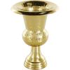 imageDeco 79 Aluminum Metal Decorative Vase Goblet Inspired Hammered Centerpiece Vase Flower Vase for Home Decoration 9quot x 9quot x 13quot SilverGold