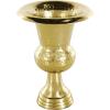 imageDeco 79 Aluminum Metal Decorative Vase Goblet Inspired Hammered Centerpiece Vase Flower Vase for Home Decoration 9quot x 9quot x 13quot SilverGold