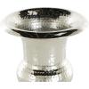 imageDeco 79 Aluminum Metal Decorative Vase Goblet Inspired Hammered Centerpiece Vase Flower Vase for Home Decoration 9quot x 9quot x 13quot SilverSilver