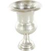imageDeco 79 Aluminum Metal Decorative Vase Goblet Inspired Hammered Centerpiece Vase Flower Vase for Home Decoration 9quot x 9quot x 13quot SilverSilver