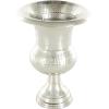 imageDeco 79 Aluminum Metal Decorative Vase Goblet Inspired Hammered Centerpiece Vase Flower Vase for Home Decoration 9quot x 9quot x 13quot SilverSilver