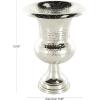 imageDeco 79 Aluminum Metal Decorative Vase Goblet Inspired Hammered Centerpiece Vase Flower Vase for Home Decoration 9quot x 9quot x 13quot SilverSilver