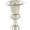 imageDeco 79 Aluminum Metal Decorative Vase Goblet Inspired Hammered Centerpiece Vase Flower Vase for Home Decoration 9quot x 9quot x 13quot SilverSilver
