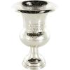 imageDeco 79 Aluminum Metal Decorative Vase Goblet Inspired Hammered Centerpiece Vase Flower Vase for Home Decoration 9quot x 9quot x 13quot SilverSilver