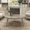 imageDeco 79 Aluminum Metal Floral Living Room Coffee Table Engraved Table with Tripod Legs Center Table 35quot x 35quot x 16quot Silver