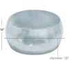 imageDeco 79 Aluminum Metal Living Room Coffee Table Drum Shaped Table with Hammered Design Center Table 30quot x 30quot x 14quot SilverSilver