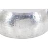 imageDeco 79 Aluminum Metal Living Room Coffee Table Drum Shaped Table with Hammered Design Center Table 30quot x 30quot x 14quot SilverSilver