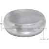 imageDeco 79 Aluminum Metal Living Room Coffee Table Drum Shaped Table with Hammered Design Center Table 30quot x 30quot x 14quot SilverSilver