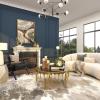 imageDeco 79 Aluminum Metal Living Room Coffee Table Melting Drip Table with Black Glass Top Center Table 36quot x 36quot x 16quot SilverGold