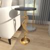 imageDeco 79 Aluminum Metal Sea Horse Side End Accent Table End Table with Black Marble Table Top Side Table 13quot x 13quot x 25quot Gold