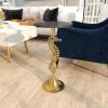 imageDeco 79 Aluminum Metal Sea Horse Side End Accent Table End Table with Black Marble Table Top Side Table 13quot x 13quot x 25quot Gold