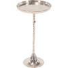 imageDeco 79 Aluminum Metal Sea Horse Side End Accent Table Pedestal End Table with Tray Top Side Table 14quot x 14quot x 27quot SilverSilver
