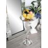 imageDeco 79 Aluminum Metal Sea Horse Side End Accent Table Pedestal End Table with Tray Top Side Table 14quot x 14quot x 27quot SilverSilver