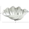 imageDeco 79 Aluminum Metal Shell Decorative Decorative Bowl Shell Decorative Container Decorative Keepsake Box 17quot x 11quot x 7quot SilverSilver
