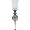 imageDeco 79 Aluminum Metal Single Candle Wall Sconce with Glass Holder 8quot x 8quot x 30quot GoldBlack