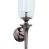 imageDeco 79 Aluminum Metal Single Candle Wall Sconce with Glass Holder 8quot x 8quot x 30quot GoldBlack