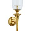 imageDeco 79 Aluminum Metal Single Candle Wall Sconce with Glass Holder 8quot x 8quot x 30quot GoldGold