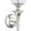 imageDeco 79 Aluminum Metal Single Candle Wall Sconce with Glass Holder 8quot x 8quot x 30quot GoldSilver