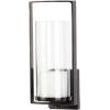 imageDeco 79 Aluminum Metal Wall Sconce Single Candle 6quot x 7quot x 23quot BlackBlack