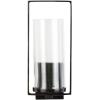 imageDeco 79 Aluminum Metal Wall Sconce Single Candle 6quot x 7quot x 23quot BlackBlack