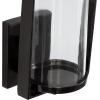 imageDeco 79 Aluminum Metal Wall Sconce Single Candle 6quot x 7quot x 23quot BlackBlack