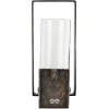 imageDeco 79 Aluminum Metal Wall Sconce Single Candle 6quot x 7quot x 23quot BlackBlack