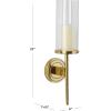 imageDeco 79 Aluminum Metal Wall Sconce Single Candle 6quot x 7quot x 23quot BlackGold