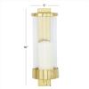 imageDeco 79 Aluminum Metal Wall Sconce Single Candle 6quot x 7quot x 23quot BlackGold
