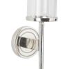 imageDeco 79 Aluminum Metal Wall Sconce Single Candle 6quot x 7quot x 23quot BlackSilver