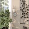 imageDeco 79 Aluminum Metal Wall Sconce Single Candle 6quot x 7quot x 23quot BlackSilver