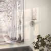 imageDeco 79 Aluminum Metal Wall Sconce Single Candle 6quot x 7quot x 23quot BlackSilver