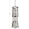 imageDeco 79 Brass Metal Decorative Candle Lantern with Handle 4quot x 4quot x 11quot Silver