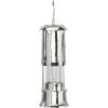 imageDeco 79 Brass Metal Decorative Candle Lantern with Handle 4quot x 4quot x 11quot Silver