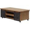 imageDeco 79 Brown Wood Industrial Coffee Table 17quot x 47quot x 24quot