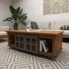 imageDeco 79 Brown Wood Industrial Coffee Table 17quot x 47quot x 24quot
