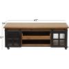 imageDeco 79 Brown Wood Industrial Coffee Table 17quot x 47quot x 24quot