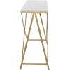 imageDeco 79 Contemporary Metal Rectangle Console Table 47quot x 14quot x 31quot WhiteWhite
