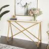 imageDeco 79 Contemporary Metal Rectangle Console Table 47quot x 14quot x 31quot WhiteWhite