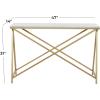 imageDeco 79 Contemporary Metal Rectangle Console Table 47quot x 14quot x 31quot WhiteWhite