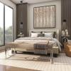 imageDeco 79 Contemporary Stainless Steel Bench CONVENIENTLY SIZED Gray