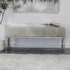 imageDeco 79 Contemporary Stainless Steel Bench CONVENIENTLY SIZED Gray