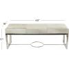 imageDeco 79 Contemporary Stainless Steel Bench CONVENIENTLY SIZED Gray