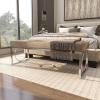 imageDeco 79 Contemporary Stainless Steel Bench CONVENIENTLY SIZED Gray